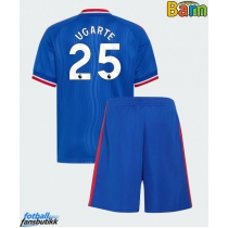 Manchester United Manuel Ugarte #25 Bortedraktsett Barn 2026-27 Kortermet (+ Korte bukser)